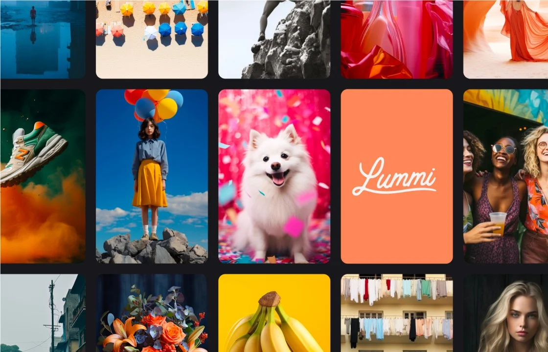The Lummi image library, with a grid of curated visuals